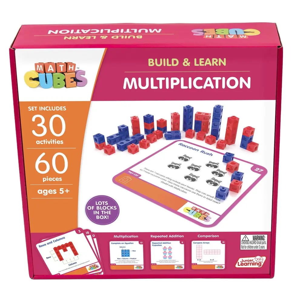 Junior Learning Mathcubes Multiplication Set - 30 Engaging Activities 1