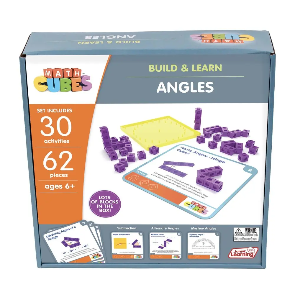 Junior Learning Mathcubes Angles Set - 62-Piece Educational Geometry Kit 1