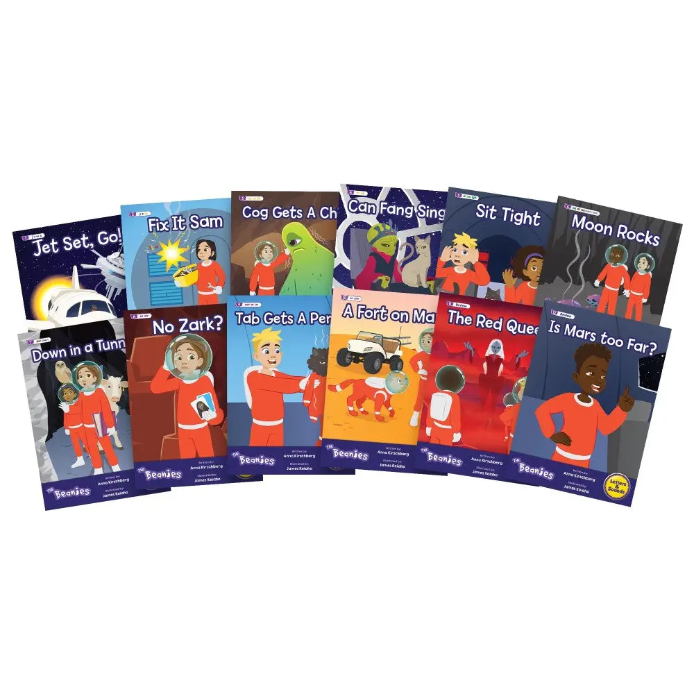 Beanstalk Books: The Beanies Hi-Lo Diversity Decodables 12-Book Set - Phase 3 1