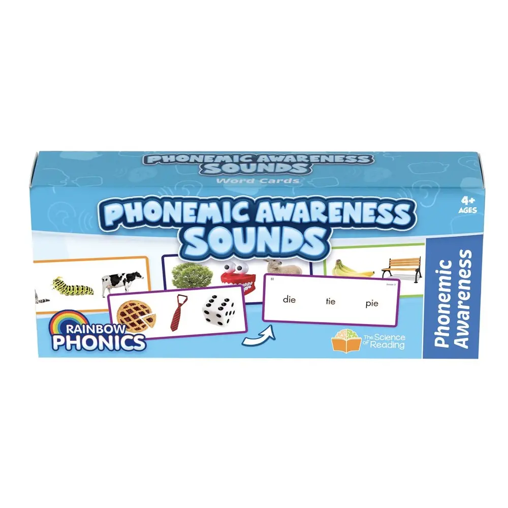 Junior Learning Rainbow Phonics - Phonemic Awareness Sounds - 101 Educational Word Cards 1