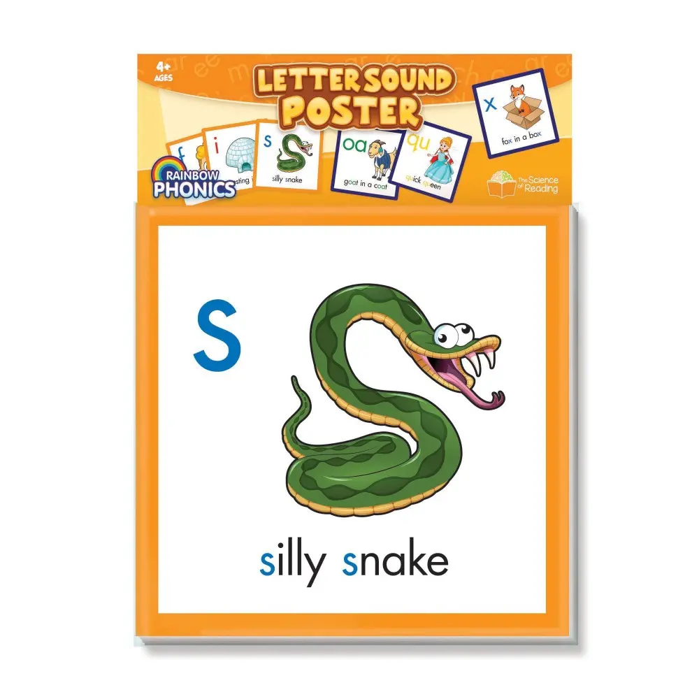 Junior Learning Rainbow Phonics - Educational Letter Sound Poster For Kids Ages 4+ 1