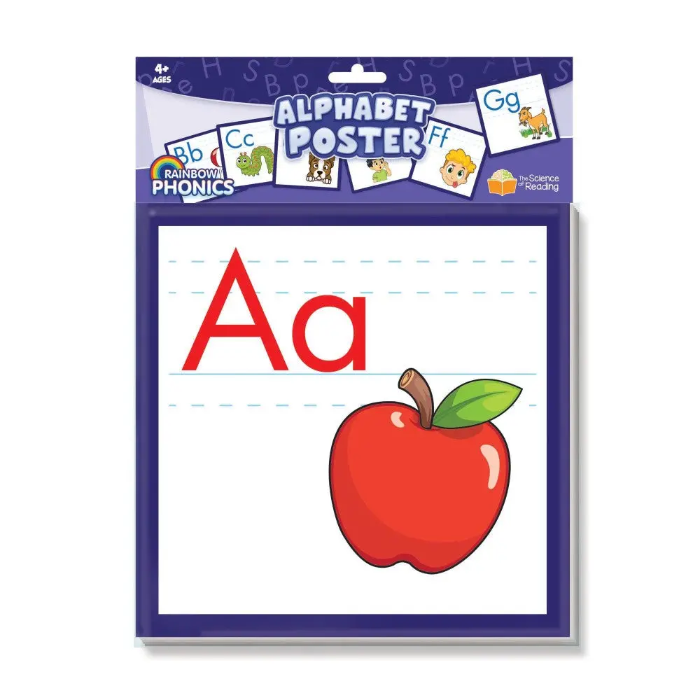 Junior Learning Rainbow Phonics Alphabet Poster - Educational Tool For Kids Ages 4+ 1