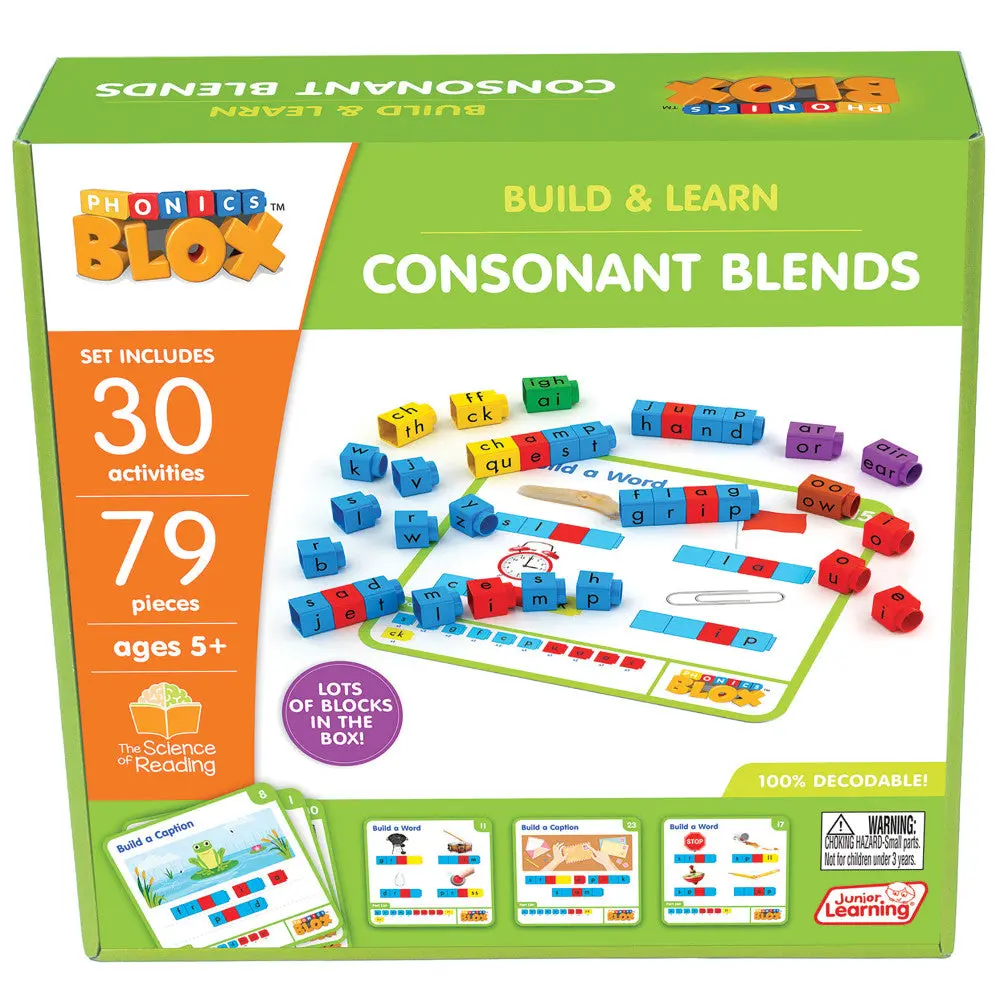 Junior Learning Rainbow Phonics Blox - Consonant Blends, Phase 4 - For Kids 5+ 1