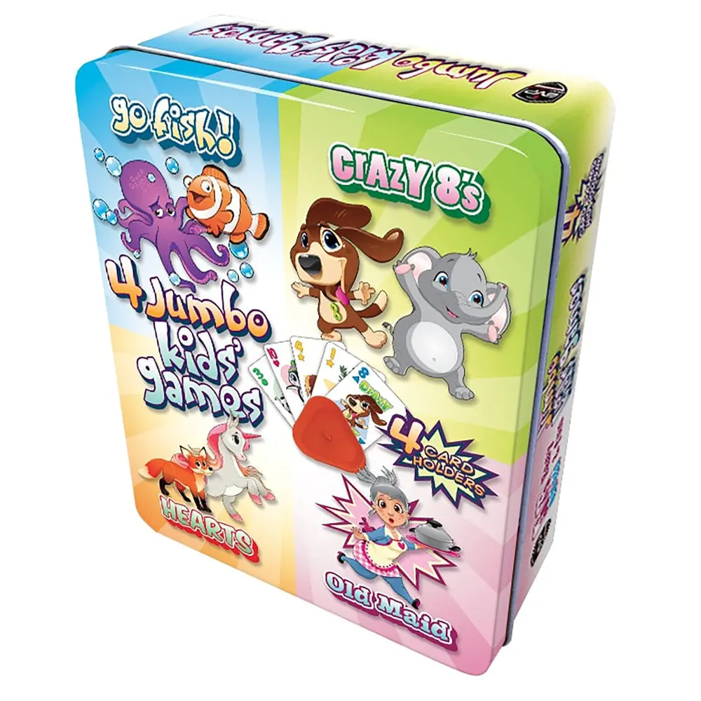 Jumbo Kids Classic Card Games Collection Tin - 4 Game Set 1