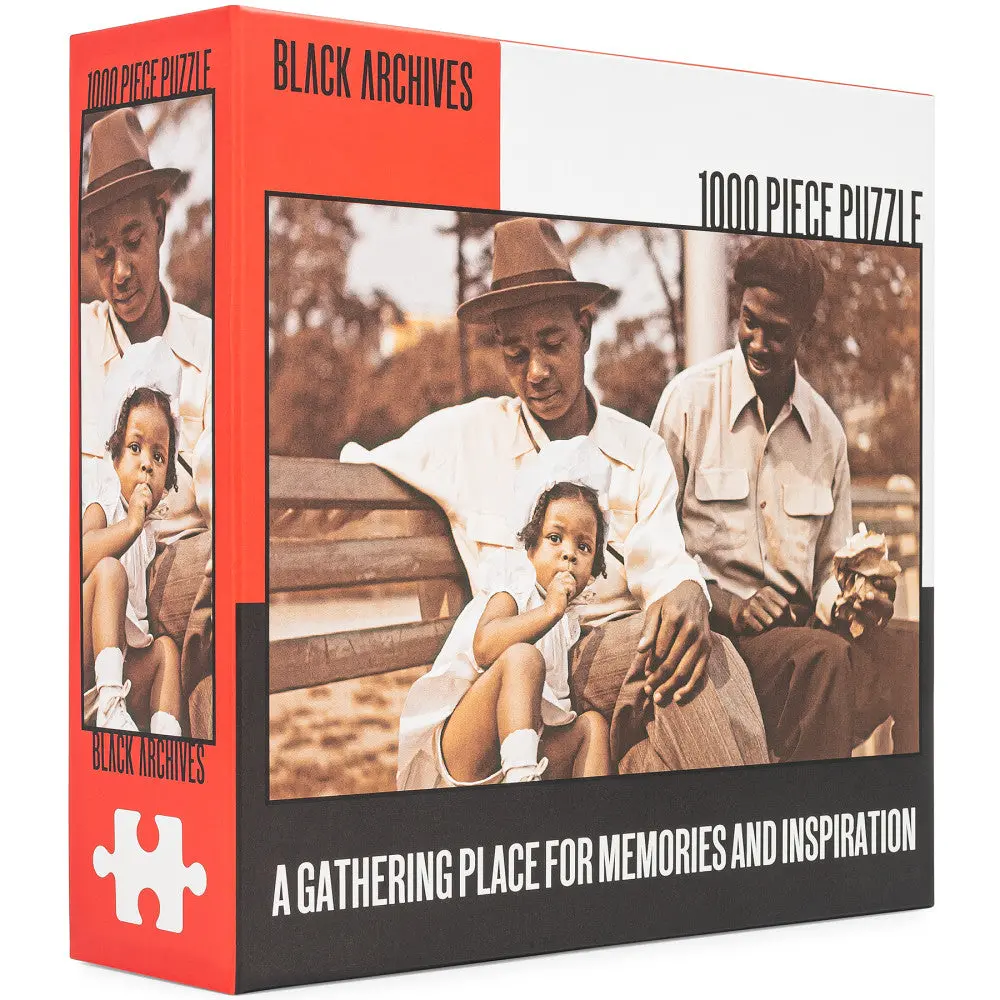 Black Archives Park Bench Jigsaw Puzzle - 1000 Pc 1