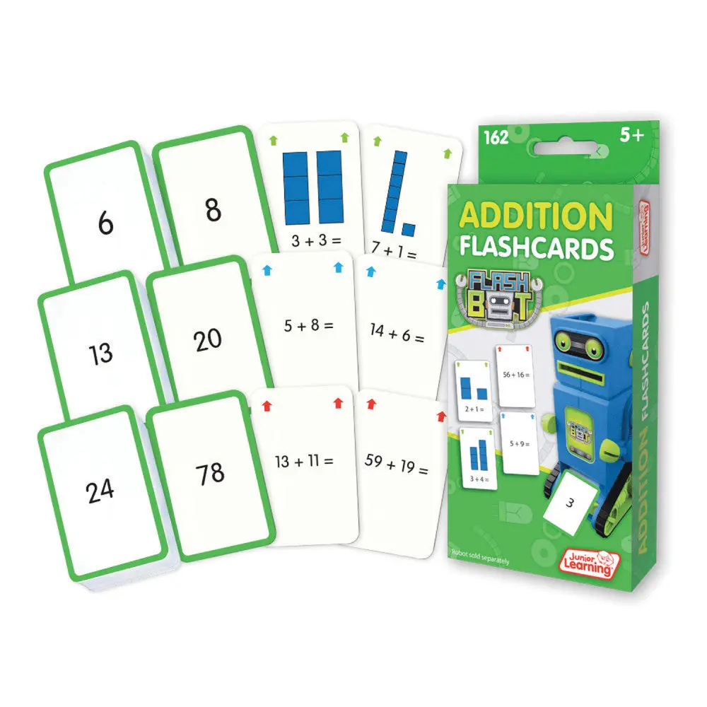 Junior Learning Addition Flashcards Set - Educational Math Game For Ages 5-6 1