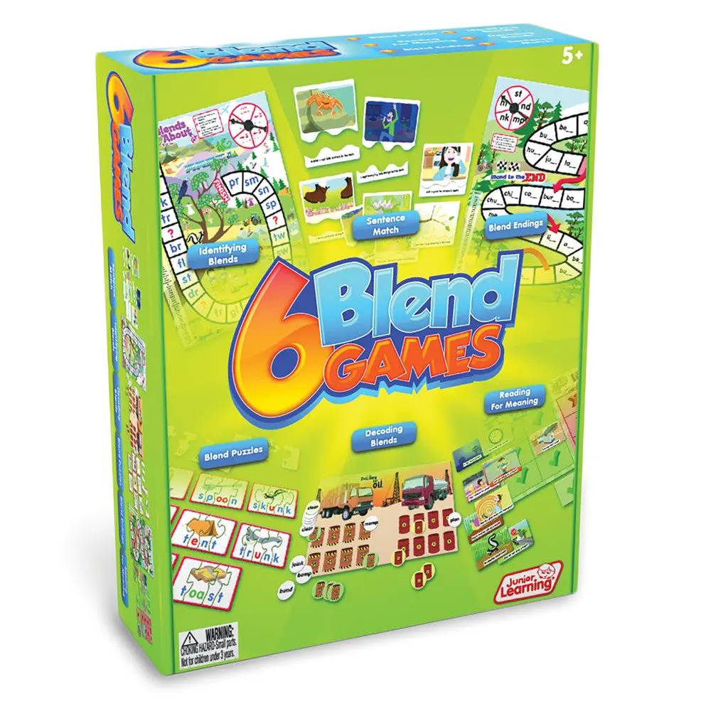 Junior Learning 6 Blend Games - Educational Board Game For Kids 1