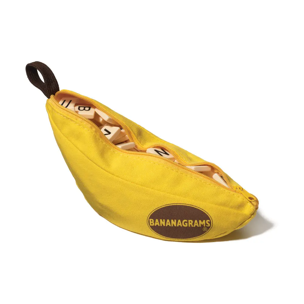 Bananagrams Portable Word Game In Banana-Shaped Pouch 1
