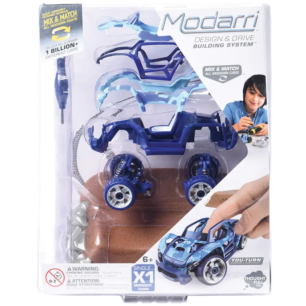 Modarri Midnight Camouflage Diy Toy Car - Design, Build & Drive Experience For Kids 6+ 1