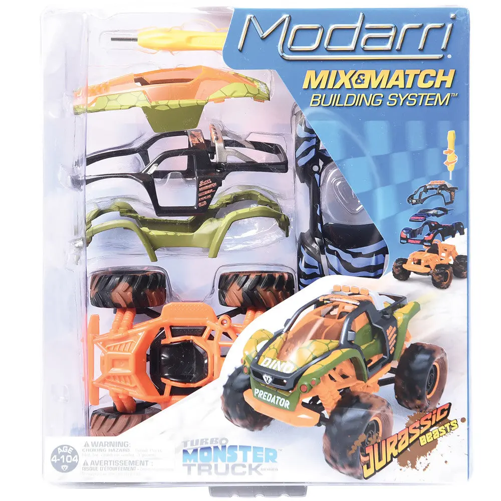 Modarri Jurassic Beasts Turbo Monster Truck - Creative Diy Toy Car 1