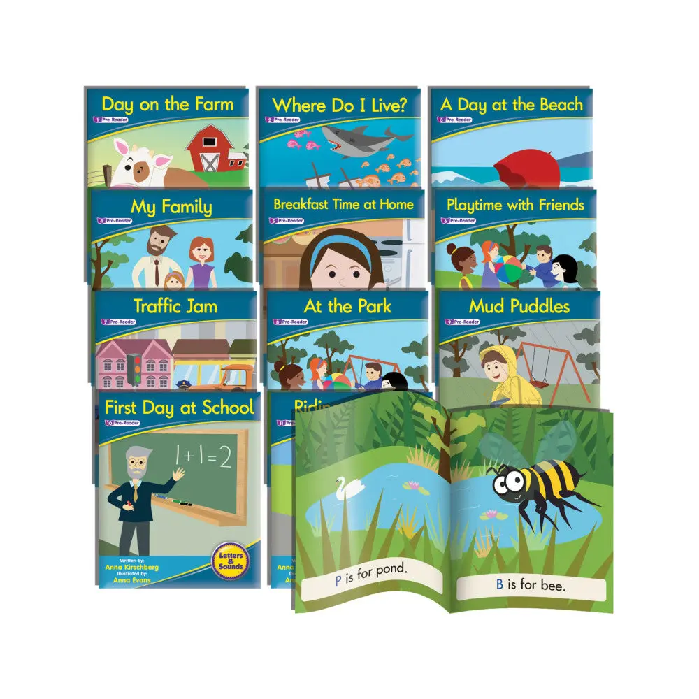 Junior Learning Phonemic Awareness Readers - Color-Coded Early Literacy Set 1