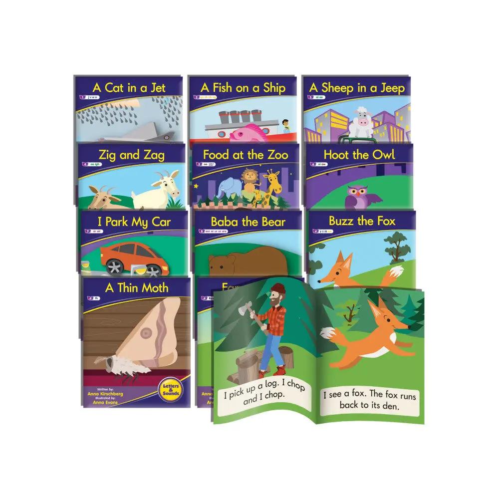Junior Learning 12-Piece Phonics Readers Fiction Set 1