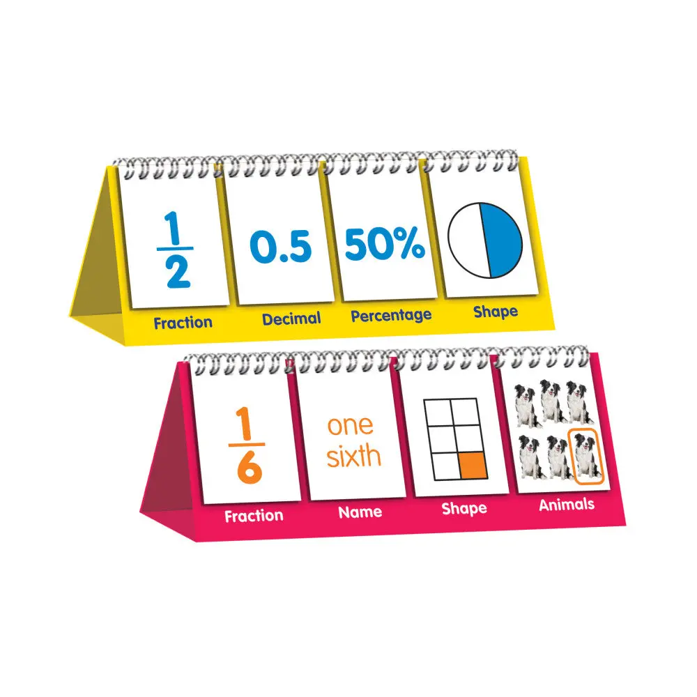 Junior Learning Fraction Flips - Educational Flip Card Set 1