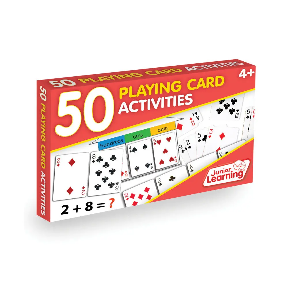 Junior Learning 50 Playing Card Activities Set - Math Skills For Ages 5-6 1