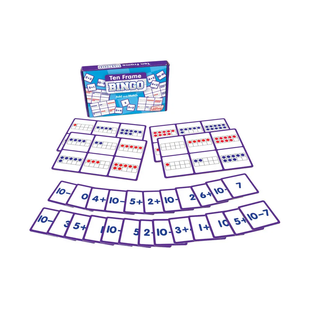 Junior Learning Ten Frame Bingo Game - Educational Math Toy For Ages 5+ 1