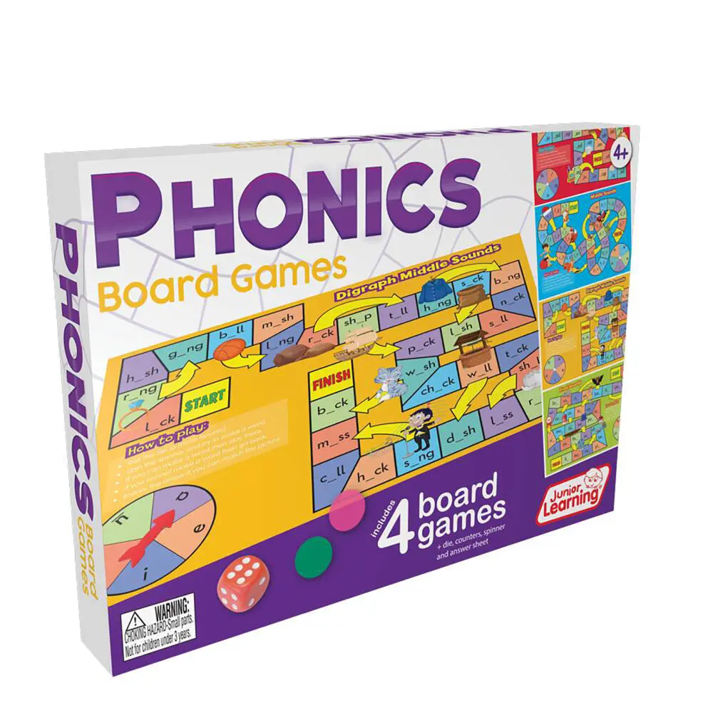 Junior Learning Phonics Board Games - Educational Spelling Mnemonics 1