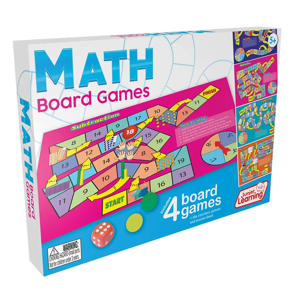 Junior Learning Math Board Games Set - Educational Toy For Ages 5-6 1