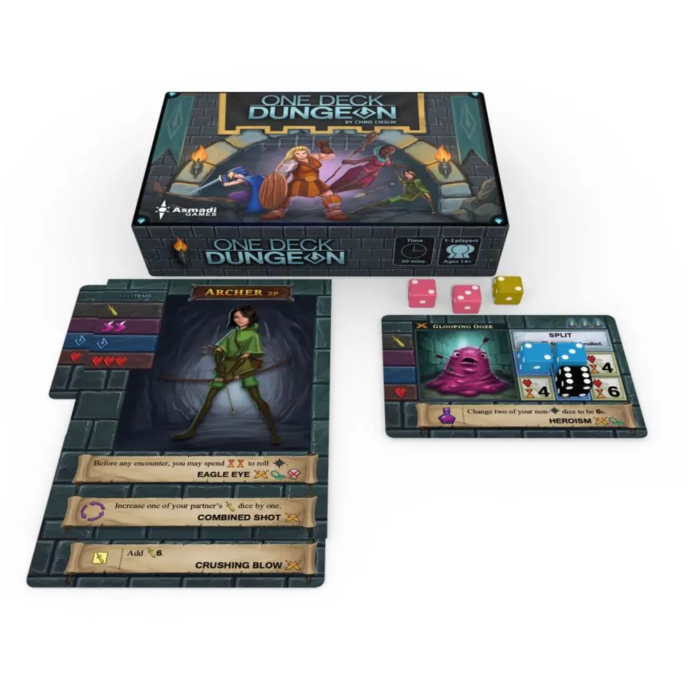One Deck Dungeon Cooperative Dice Game For 1-2 Players 1