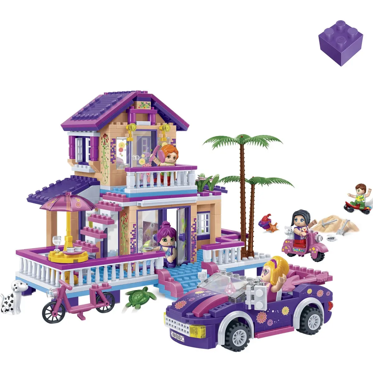 Banbao Trendy Beach House Building Set - 565 Pieces Multicolor 1