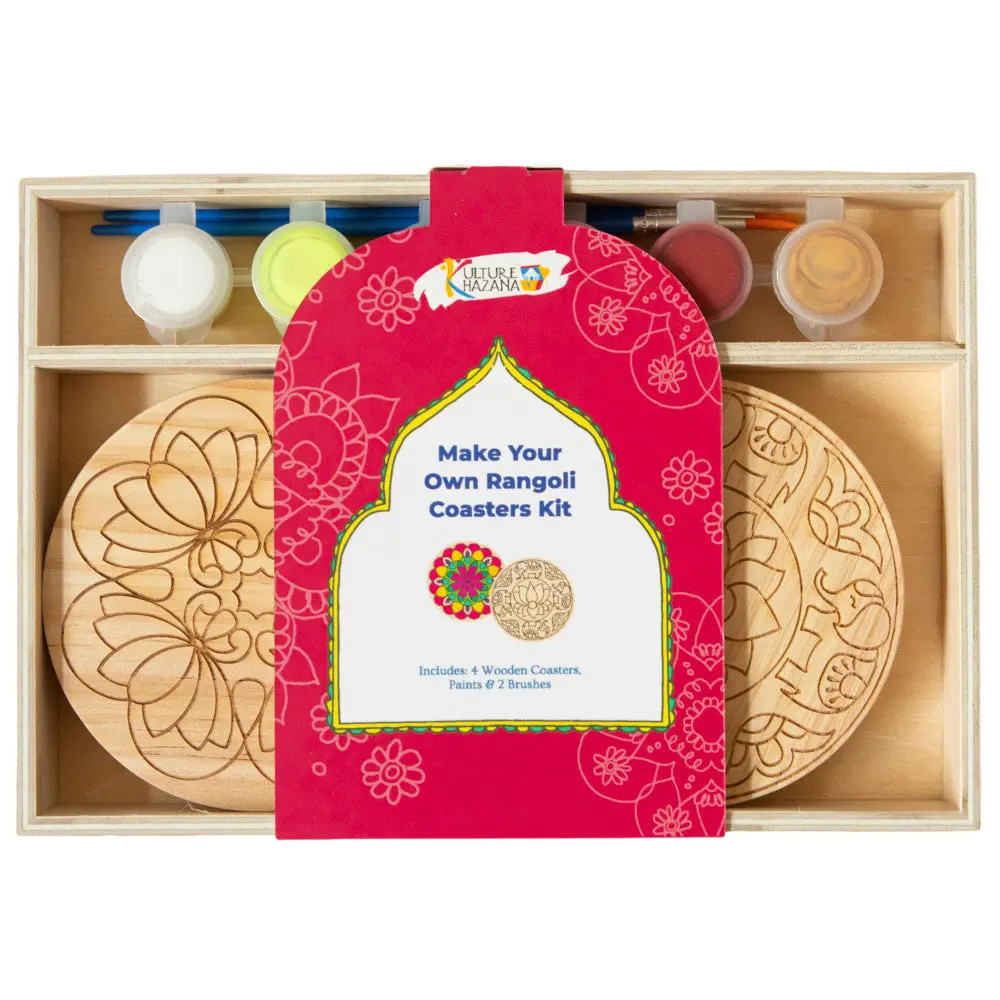 Kulture Khazana Diy Rangoli Coaster Painting Kit - Cultural Art Set 1