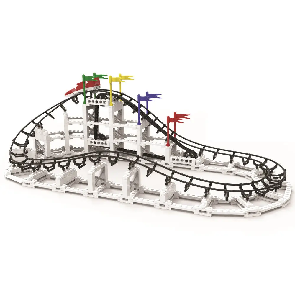 Cdx Blocks Little Dipper Roller Coaster Building Set - 332 Pieces 1