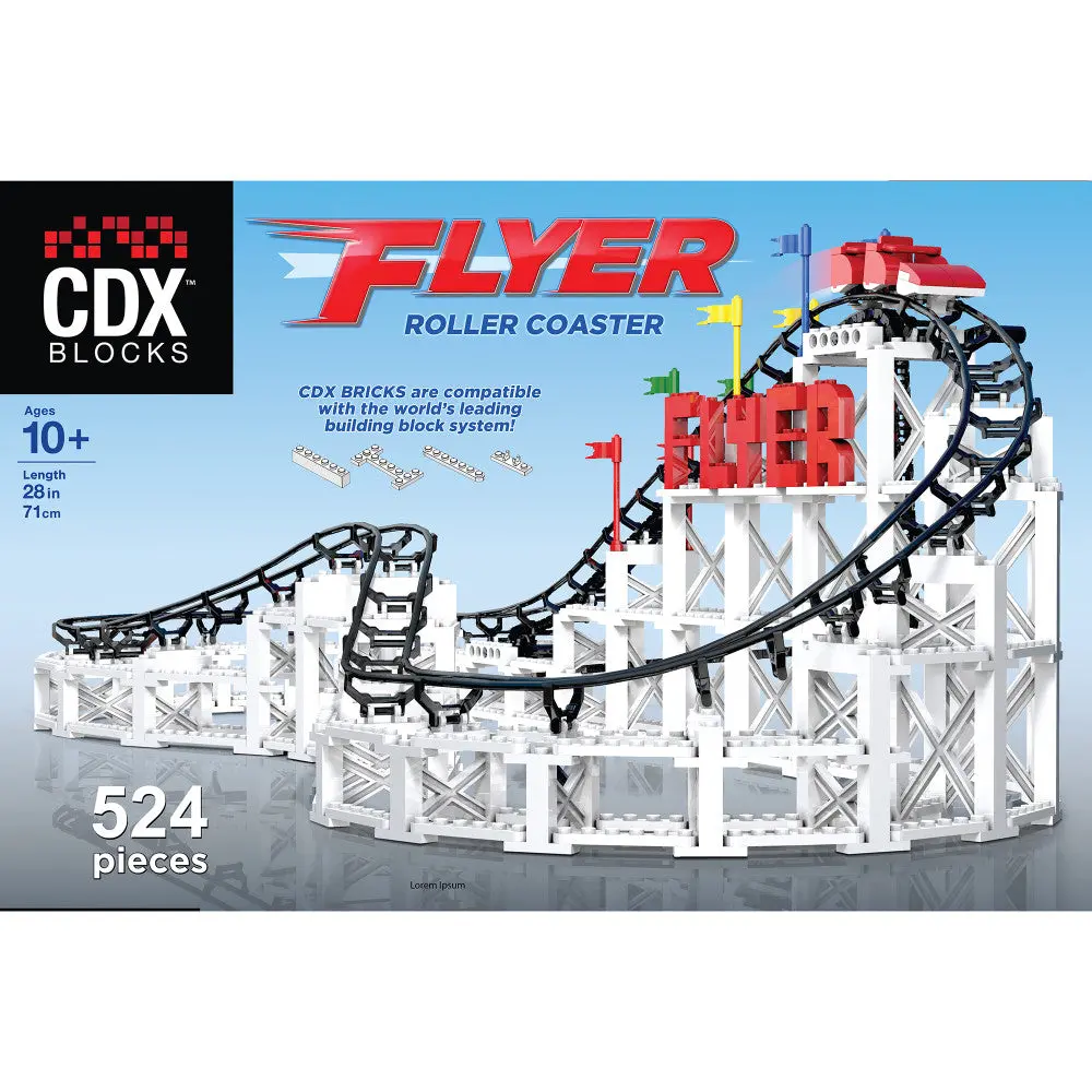 Cdx Blocks Flyer Roller Coaster Building Set - 539 Pieces 1