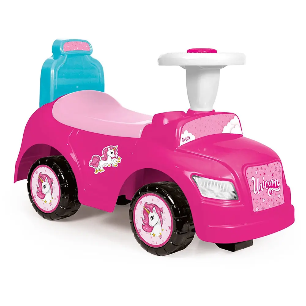 Dolu - Unicorn Fantasy 2-In-1 Ride On Car - Pink And Blue 1
