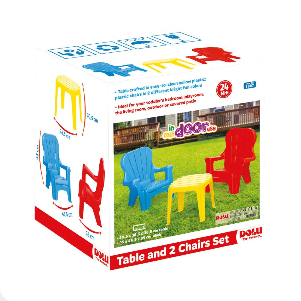 Dolu Toys - Ergonomic Children's Plastic Table And Chair Set 1