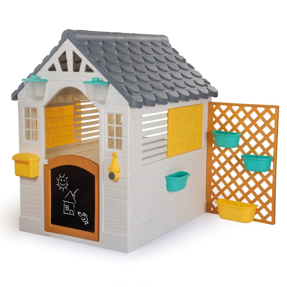 Dolu Garden Playhouse With Fence - Colorful Kids-Toddler Sanctuary 1