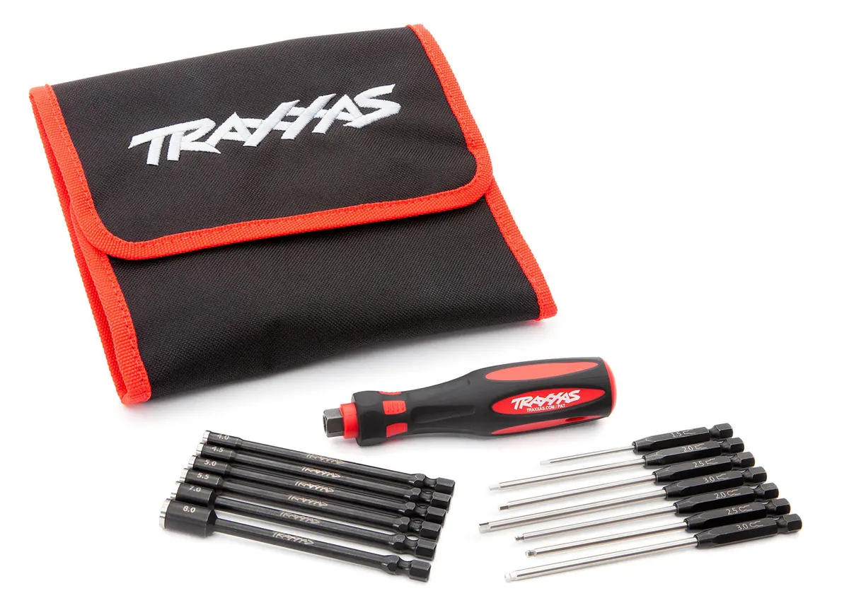 Traxxas Tools - Speed Bit Master Set Tra8710 Travel Pouch, Premium Handle Hex Drivers 1