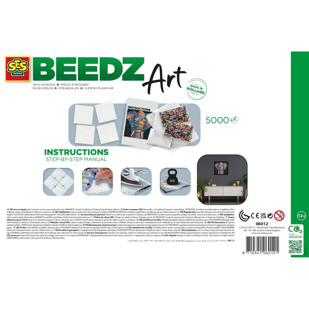 Ses Creative Beedz Art - Elephant Fantasy Iron-On Beads Set 1