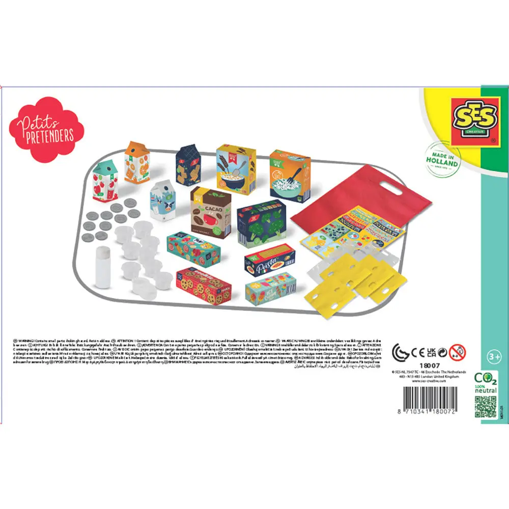 Ses Creative 55Pcs Supermarket Groceries - Play & Learn Food Set 1