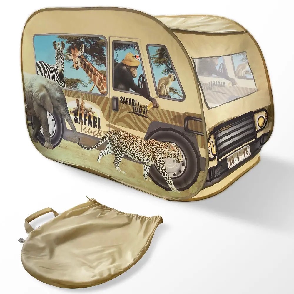 Pop It Up Safari Truck Tent - Wildlife Themed Playhouse 1