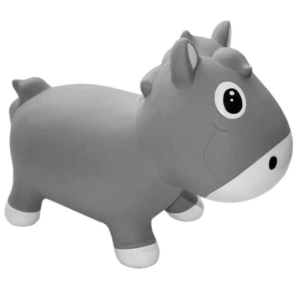 Pop It Up: Kidzzfarm Bouncy Horse Junior - Grey - Inflatable Animal Hopper 1