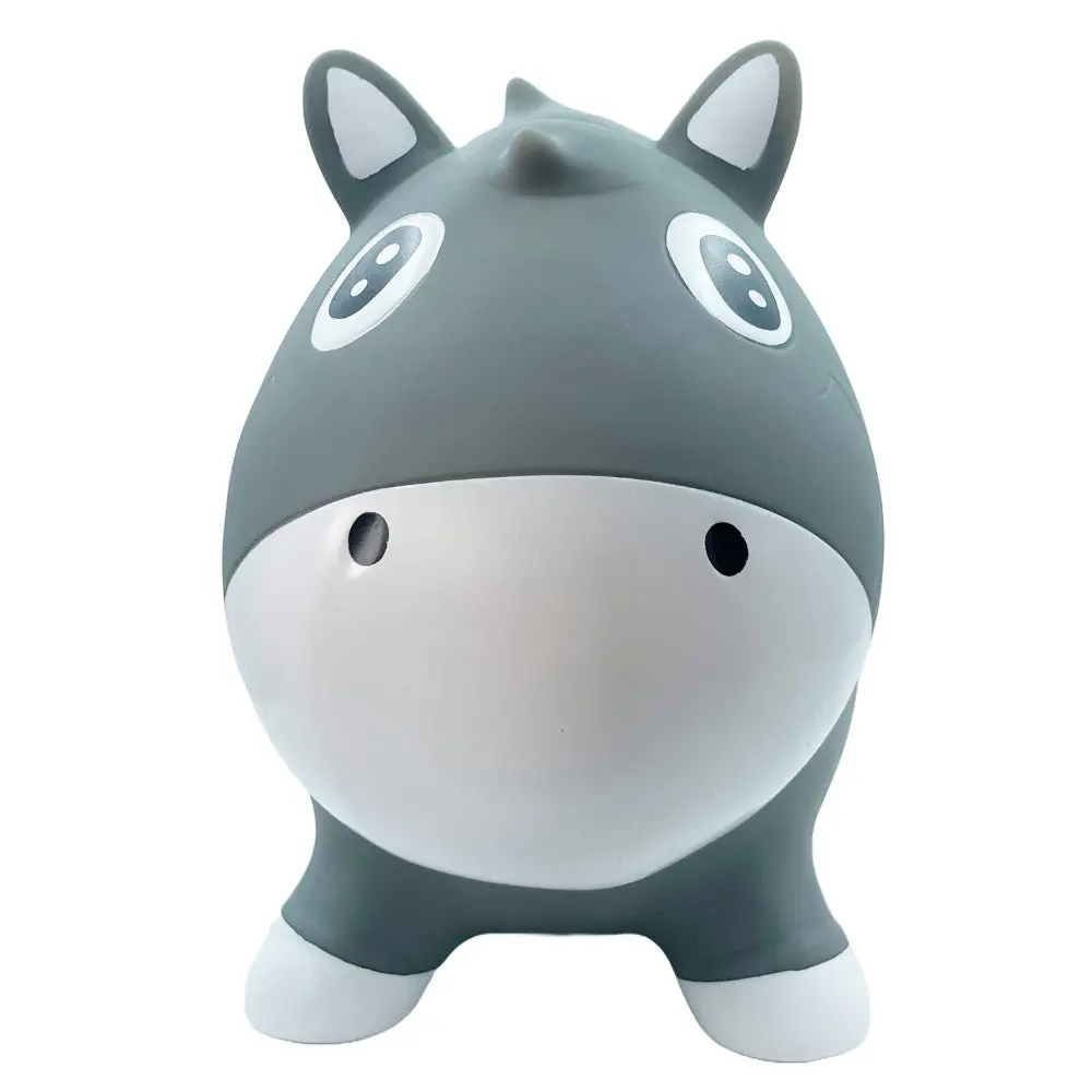Pop It Up: Kidzzfarm Bouncy Horse Junior - Grey - Inflatable Animal Hopper 2