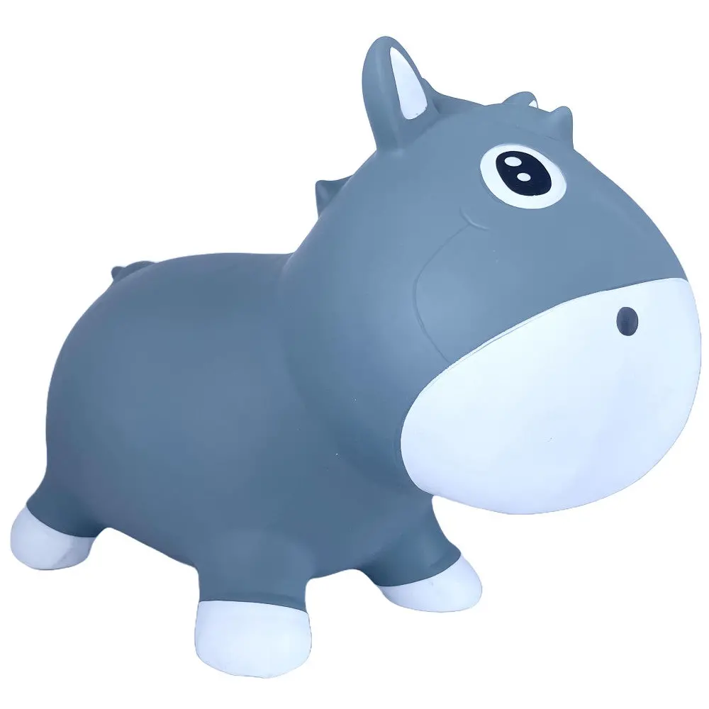 Kidzzfarm Bouncy Junior Blue Horse: Inflatable Hopper For Toddlers 1