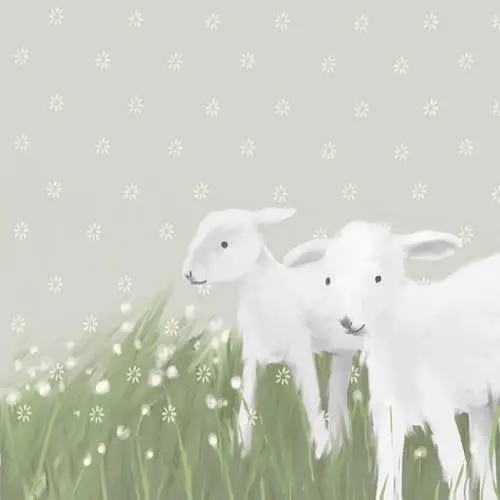 Oopsy Daisys Sisters Canvas: Whimsical Goat Art 1