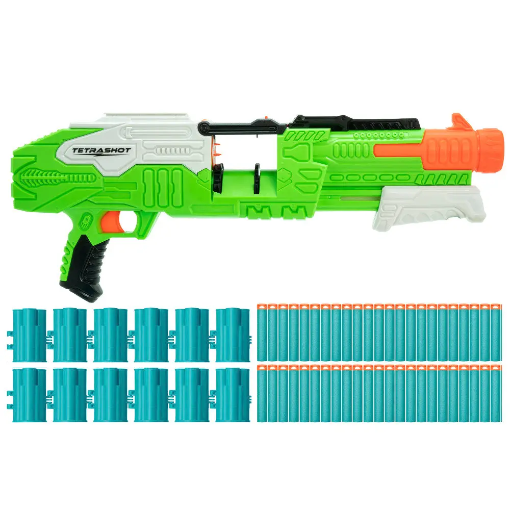 Air Warriors Tetrashot Dart Blaster - High-Capacity Belt, Ages 6+ 1