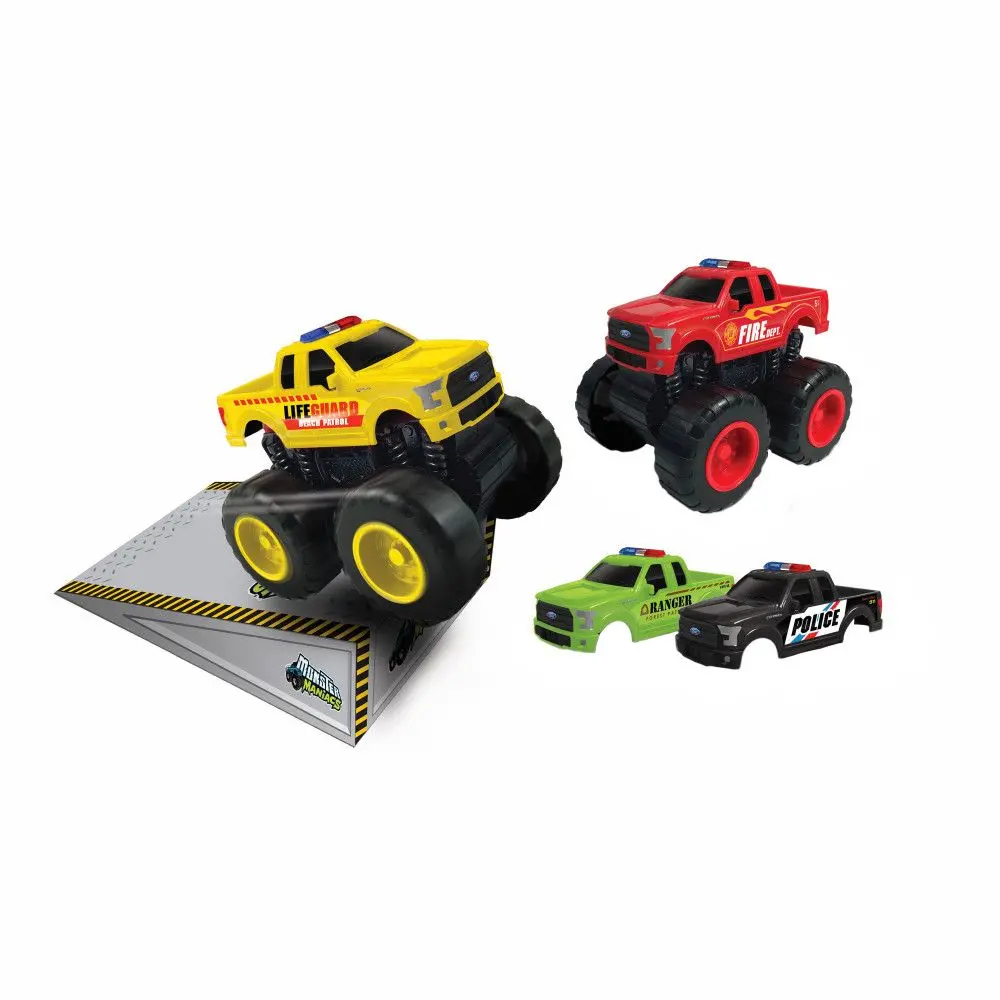 Jam'n Products Ford F-150 Friction-Powered Switch'em Rescue Toy Vehicle Set 1