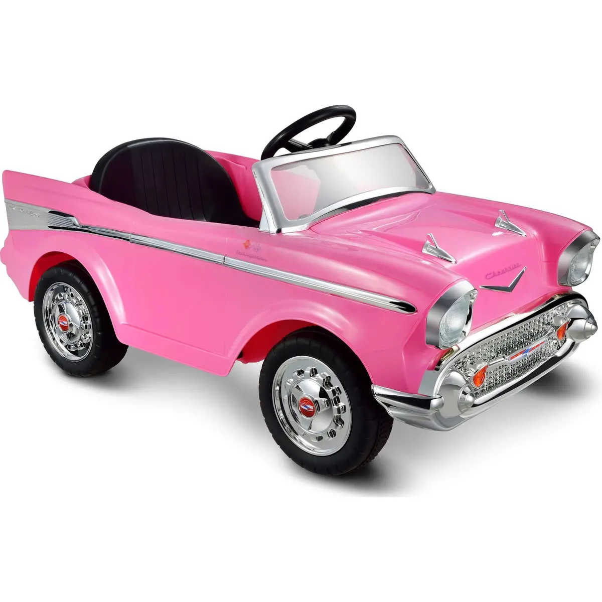 Kid Motorz 12V Chevy Bel Air One Seater In Pink - Classic Ride-On 1