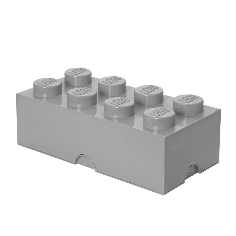 Lego Storage Brick 8 - Medium Stone Grey Organizer And Decor 1
