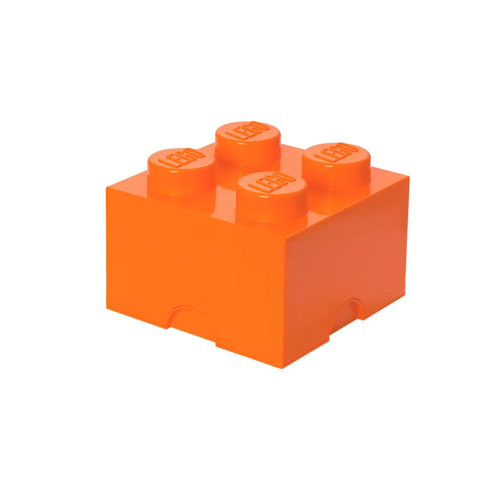 Lego Room Copenhagen Bright Orange Storage Brick 4 - Stackable Organizer 1