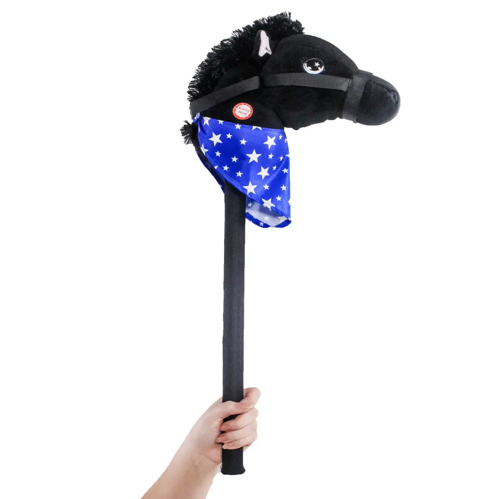 Ponyland 28 Inch Interactive Black Stick Horse With Sound 1