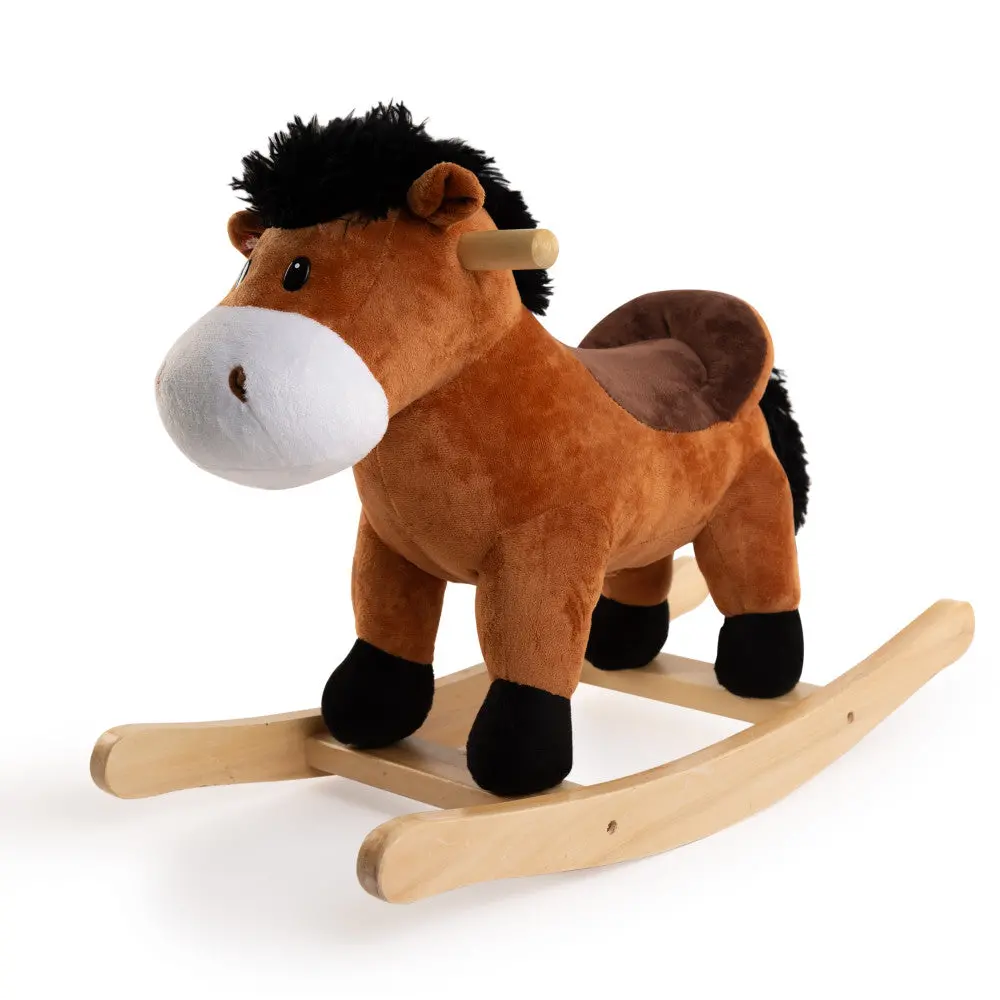 Toys R Us - Rocking Brown Horse With Sound - Plush Ride-On 1