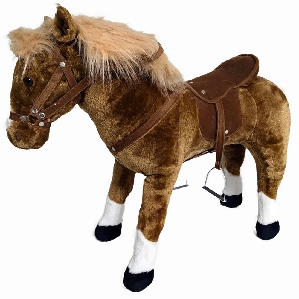 Ponyland 24 Inch Musical Brown & White Standing Horse Plush 1