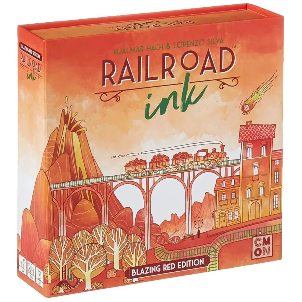Railroad Ink: Blazing Red Edition Strategy Board Game 1