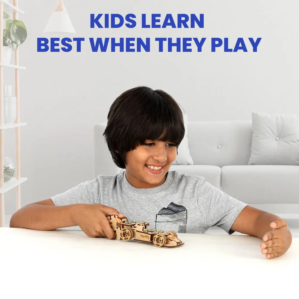 Smartivity Stem Wheels Speedster - Build & Race - Wooden Diy Car Kit 1