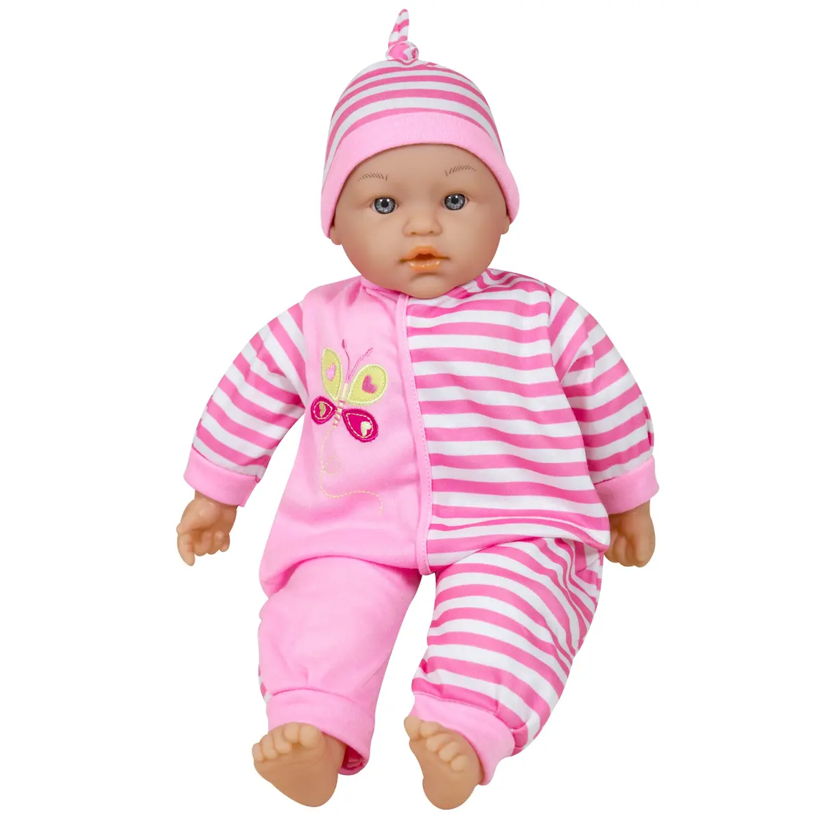 Lissi Dolls 15-Inch Talking Baby Doll With Overalls - Pink 1