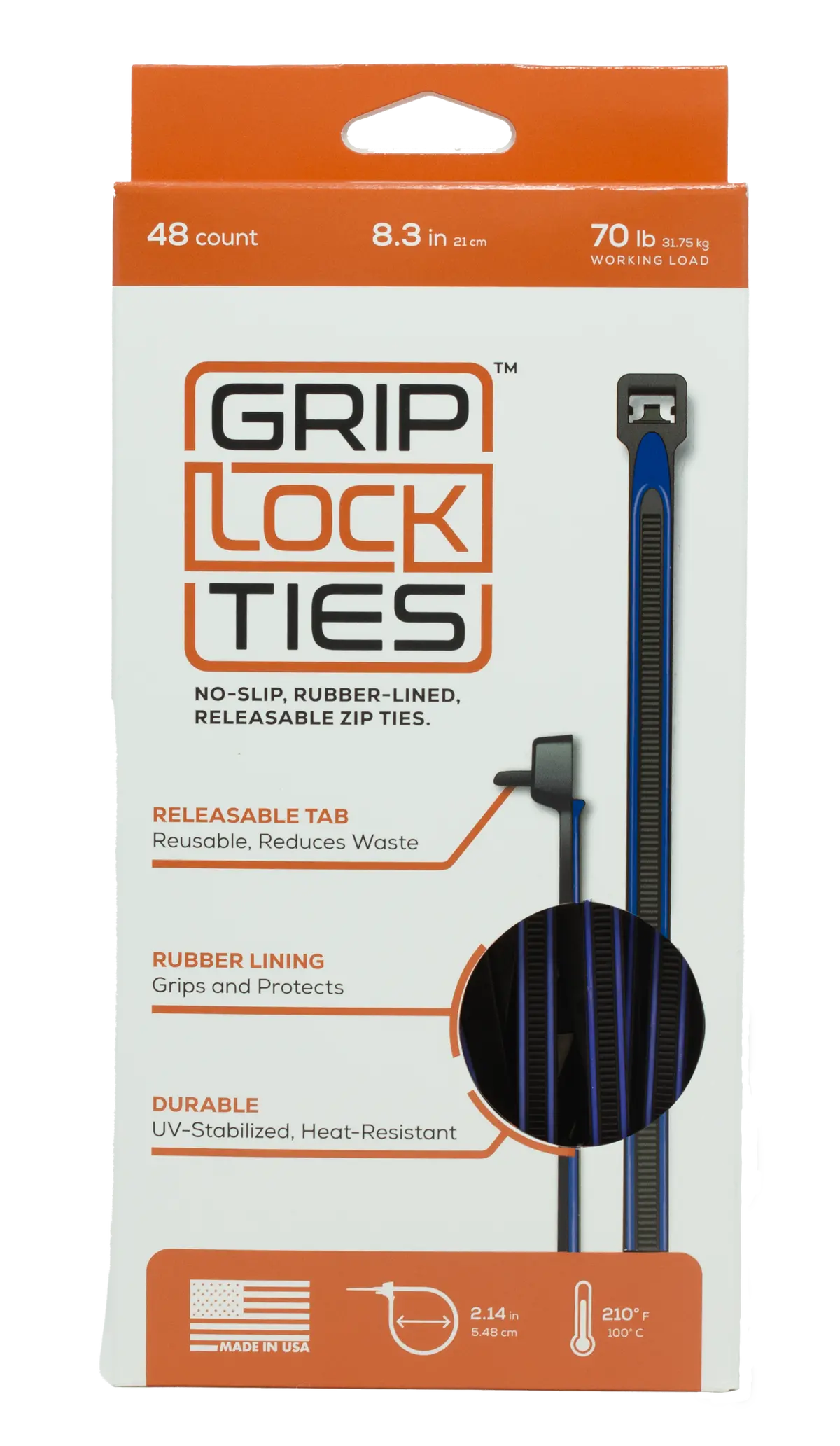 Griplockties® Ties - Releasable And Non-Slip Tie 1
