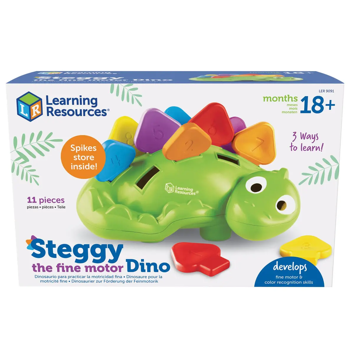 Learning Resources Steggy The Fine Motor Dino - Color And Number Skills 1